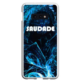 Чехол для Samsung S10E с принтом SAUDADE в Курске, Силикон | Область печати: задняя сторона чехла, без боковых панелей | amiled | dark | брызги красок | дым | неоновый дым