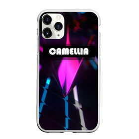 Чехол для iPhone 11 Pro Max матовый с принтом CAMELLIA в Курске, Силикон |  | Тематика изображения на принте: абстракция | геометрия | неоновый огонь | неоновый полосы | неоновый свет