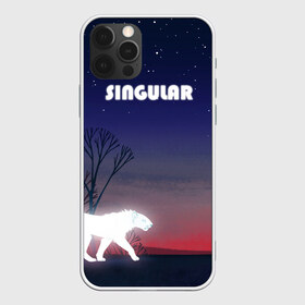 Чехол для iPhone 12 Pro Max с принтом SINGULAR в Курске, Силикон |  | Тематика изображения на принте: алый закат | звездное небо | неоновый тигр | ночное небо | тигр на закате
