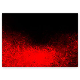 Поздравительная открытка с принтом КРАСНО-ЧЕРНЫЙ ГРАДИЕНТ в Курске, 100% бумага | плотность бумаги 280 г/м2, матовая, на обратной стороне линовка и место для марки
 | Тематика изображения на принте: black | blood | fire | red | stars | градиент | звезды | красный | кровь | огонь | текстуры | узор | черный