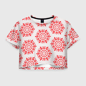 Женская футболка Crop-top 3D с принтом Цишань Вэнь в Курске, 100% полиэстер | круглая горловина, длина футболки до линии талии, рукава с отворотами | вэнь жохань | вэнь нин | магистр дьявольского культа | солнце | узор | цишань вэнь