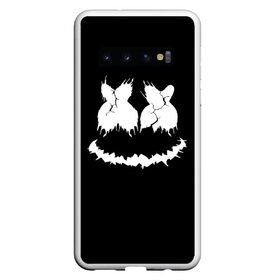 Чехол для Samsung Galaxy S10 с принтом Marshmello Dark Smile в Курске, Силикон | Область печати: задняя сторона чехла, без боковых панелей | Тематика изображения на принте: 