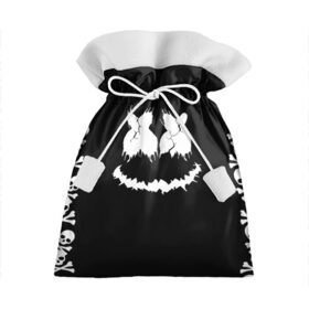 Подарочный 3D мешок с принтом Marshmello Dark Smile в Курске, 100% полиэстер | Размер: 29*39 см | Тематика изображения на принте: 