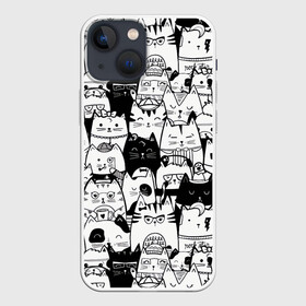 Чехол для iPhone 13 mini с принтом Котики в Курске,  |  | 2020 | 2021 | cat | армия | кавай | кавайные | киска | киски | кот | котенок | котики | коты | коты мемы | котята | кошечка | кошка | кошки и коты | мем | мемы | новый год | с котами | с котиками | с кошками