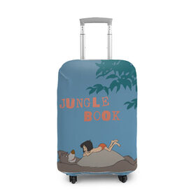 Чехол для чемодана 3D с принтом Mowgli & Baloo в Курске, 86% полиэфир, 14% спандекс | двустороннее нанесение принта, прорези для ручек и колес | akela | bagheera | baloo | disney | jungle book | kaa | mowgli | raksha | shere khan | vdgerir | акела | багира | балу | дисней | каа | маугли | шерхан