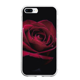 Чехол для iPhone 7Plus/8 Plus матовый с принтом роза в Курске, Силикон | Область печати: задняя сторона чехла, без боковых панелей | Тематика изображения на принте: гибридная роза | красная роза | роза | чайная роза | черная роза