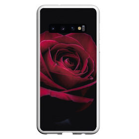 Чехол для Samsung Galaxy S10 с принтом роза в Курске, Силикон | Область печати: задняя сторона чехла, без боковых панелей | Тематика изображения на принте: гибридная роза | красная роза | роза | чайная роза | черная роза