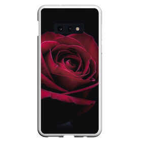 Чехол для Samsung S10E с принтом роза в Курске, Силикон | Область печати: задняя сторона чехла, без боковых панелей | Тематика изображения на принте: гибридная роза | красная роза | роза | чайная роза | черная роза