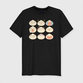 Мужская футболка хлопок Slim с принтом Bao в Курске, 92% хлопок, 8% лайкра | приталенный силуэт, круглый вырез ворота, длина до линии бедра, короткий рукав | bao | pixar | vdzabma | бао | пиксар