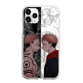 Чехол для iPhone 11 Pro Max матовый с принтом Jujutsu Kaisen Сукуна х Юдзи в Курске, Силикон |  | anime | black | cursed spirit | demon | evil | good | itadori yuji | magic battle | shaman | sukuna | white | ying yang | аниме | белое | годжо сатору | демон | добро | зло | инь ян | итадори юдзи | кугисаки | магическая битва | проклятый дух | рёмен суку