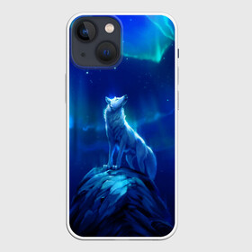 Чехол для iPhone 13 mini с принтом Одинокий Волк в Курске,  |  | animals | moon | wolf | волк | животные | луна | одиночка | пес | собака