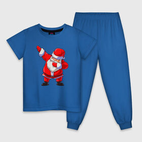 Детская пижама хлопок с принтом Санта Клаус dub в Курске, 100% хлопок |  брюки и футболка прямого кроя, без карманов, на брюках мягкая резинка на поясе и по низу штанин
 | 