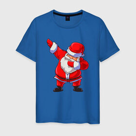 Мужская футболка хлопок с принтом Санта Клаус dub в Курске, 100% хлопок | прямой крой, круглый вырез горловины, длина до линии бедер, слегка спущенное плечо. | 