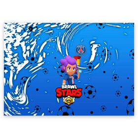 Поздравительная открытка с принтом BRAWL STARS SHELLY \ PSG. в Курске, 100% бумага | плотность бумаги 280 г/м2, матовая, на обратной стороне линовка и место для марки
 | Тематика изображения на принте: 8 bit | amber | brawl stars | crow | gale | leon | max | mecha | mecha crow | mr.p | psg | sally leon | shark | shelly | tara | virus 8 bit | werewolf leon | акула | амбер | берли | бравл старс | ворон | макс | оборотень | псж | шелли