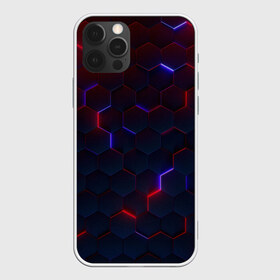 Чехол для iPhone 12 Pro Max с принтом Light Background в Курске, Силикон |  | art | background | geometry | hexagons | neon | texture | арт | геометрия | неон | текстура | фон | шестигранники