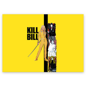 Поздравительная открытка с принтом Убить Билла в Курске, 100% бумага | плотность бумаги 280 г/м2, матовая, на обратной стороне линовка и место для марки
 | Тематика изображения на принте: боевик | квентин тарантино | преступление | триллер | фильм