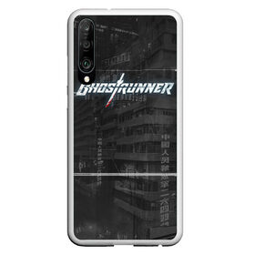 Чехол для Honor P30 с принтом Ghostrunner в Курске, Силикон | Область печати: задняя сторона чехла, без боковых панелей | Тематика изображения на принте: action | cyber | cyberpunk | game | games | ghost runner | ghostrunner | ninja | гост ранер | гостраннер | игра | игры | кибер | ниндзя | призрачный беглец | экшен