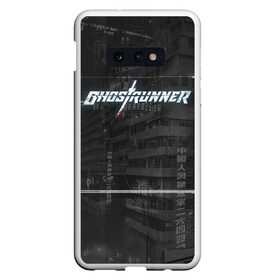 Чехол для Samsung S10E с принтом Ghostrunner в Курске, Силикон | Область печати: задняя сторона чехла, без боковых панелей | Тематика изображения на принте: action | cyber | cyberpunk | game | games | ghost runner | ghostrunner | ninja | гост ранер | гостраннер | игра | игры | кибер | ниндзя | призрачный беглец | экшен