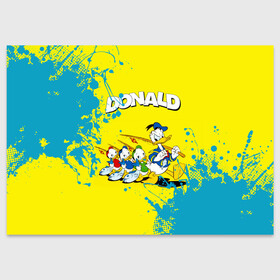 Поздравительная открытка с принтом Donald duck(Рыбалка) в Курске, 100% бумага | плотность бумаги 280 г/м2, матовая, на обратной стороне линовка и место для марки
 | donald duck | walt disney | герой | мультфильмов | рыбалка | селезень | студии