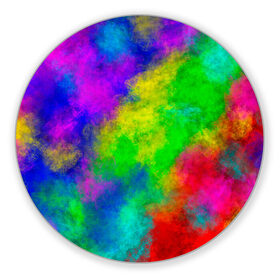 Коврик для мышки круглый с принтом Multicolored в Курске, резина и полиэстер | круглая форма, изображение наносится на всю лицевую часть | abstract | colorful | holi | neon | pattern | rainbow | texture | абстракция | граффити | дым | искусство | кислота | кислотный | краска | красочный | микс | неоновый | облака | радуга | радужный | текстура | туман | узор | холи