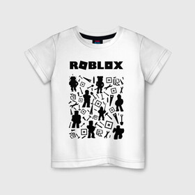 Детская футболка хлопок с принтом ROBLOX в Курске, 100% хлопок | круглый вырез горловины, полуприлегающий силуэт, длина до линии бедер | Тематика изображения на принте: piggy | roblox | roblox games | roblox piggy | игра роблокс | пигги. | роблокс | роблокс пигги | робукс