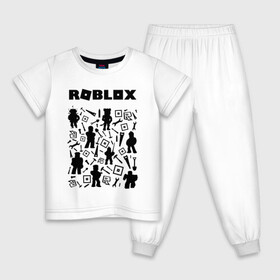 Детская пижама хлопок с принтом ROBLOX в Курске, 100% хлопок |  брюки и футболка прямого кроя, без карманов, на брюках мягкая резинка на поясе и по низу штанин
 | Тематика изображения на принте: piggy | roblox | roblox games | roblox piggy | игра роблокс | пигги. | роблокс | роблокс пигги | робукс