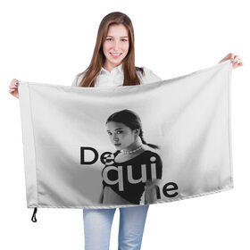 Флаг 3D с принтом Dequine в Курске, 100% полиэстер | плотность ткани — 95 г/м2, размер — 67 х 109 см. Принт наносится с одной стороны | 
