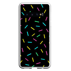 Чехол для Samsung Galaxy S10 с принтом Party в Курске, Силикон | Область печати: задняя сторона чехла, без боковых панелей | party | весело | вечеринка | конфетти | праздник | радужный | разноцветный | черный