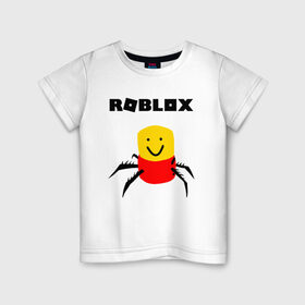 Детская футболка хлопок с принтом ROBLOX в Курске, 100% хлопок | круглый вырез горловины, полуприлегающий силуэт, длина до линии бедер | piggy | roblox | roblox games | roblox piggy | игра роблокс | пигги. | роблокс | роблокс пигги | робукс