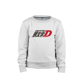 Детский свитшот хлопок с принтом Initial D Logo (Z) в Курске, 100% хлопок | круглый вырез горловины, эластичные манжеты, пояс и воротник | initial | initial d | аниме | аниме дрифт | библии дрифта | бунта фудзивара | гонки | дрифт | инисяру | инисяру ди | кэисукэ такахаси | манга | рёсукэ такахаси | спортивное вождение | сюити сигэно