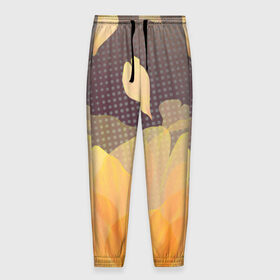 Мужские брюки 3D с принтом Осень. Листья. Цветы в Курске, 100% полиэстер | манжеты по низу, эластичный пояс регулируется шнурком, по бокам два кармана без застежек, внутренняя часть кармана из мелкой сетки | 