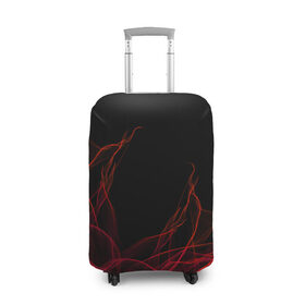 Чехол для чемодана 3D с принтом Fiber в Курске, 86% полиэфир, 14% спандекс | двустороннее нанесение принта, прорези для ручек и колес | abstraction | art | background | fiber | thread | абстракция | арт | волокно | нить | фон