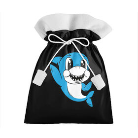 Подарочный 3D мешок с принтом Baby Shark в Курске, 100% полиэстер | Размер: 29*39 см | Тематика изображения на принте: 