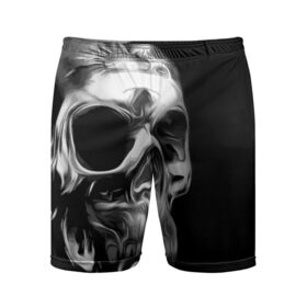 Мужские шорты спортивные с принтом Skull в Курске,  |  | bones | fashion | orbits | skull | vanguard | авангард | глазницы | кости | мода | череп