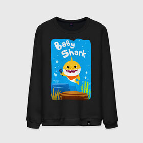 Мужской свитшот хлопок с принтом Baby Shark в Курске, 100% хлопок |  | babyshark | babysharkchallenge | babysharkdance | акулёнок | детскаяпесенка | семьяакул