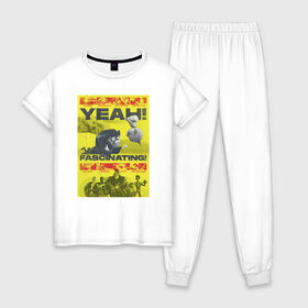 Женская пижама хлопок с принтом The Incredibles в Курске, 100% хлопок | брюки и футболка прямого кроя, без карманов, на брюках мягкая резинка на поясе и по низу штанин | disney | pixar | the incredibles | vdkimel | дисней | пиксар | суперсемейка