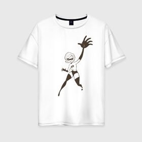 Женская футболка хлопок Oversize с принтом Суперсемейка в Курске, 100% хлопок | свободный крой, круглый ворот, спущенный рукав, длина до линии бедер
 | disney | pixar | the incredibles | vdkimel | дисней | пиксар | суперсемейка