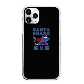 Чехол для iPhone 11 Pro Max матовый с принтом Santa shark в Курске, Силикон |  | 