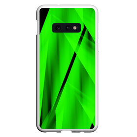 Чехол для Samsung S10E с принтом Зеленый неон в Курске, Силикон | Область печати: задняя сторона чехла, без боковых панелей | зелегь | зеленая абстракция | зеленка | зеленые линии | зеленые полосы | зеленый | зеленый неон | неон