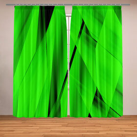 Фотошторы с принтом Зеленый неон в Курске, Блэкаут (светозащита 90%) / Габардин (светозащита 40% | 2 полотна шириной по 145 см; Высота 200-300 см; Крепление: шторная лента (на крючки); | зелегь | зеленая абстракция | зеленка | зеленые линии | зеленые полосы | зеленый | зеленый неон | неон