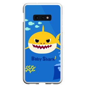 Чехол для Samsung S10E с принтом Baby shark в Курске, Силикон | Область печати: задняя сторона чехла, без боковых панелей | 