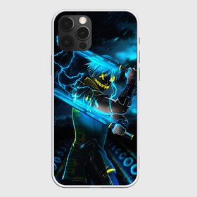 Чехол для iPhone 12 Pro Max с принтом NEON SAMURAI в Курске, Силикон |  | samurai | аниме | меч | молнии | неоновая катана | персонаж аниме | человек | человек в доспехах