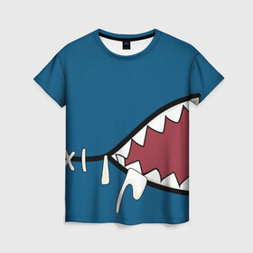 Женская футболка 3D с принтом Акула gawr gura в Курске, 100% полиэфир ( синтетическое хлопкоподобное полотно) | прямой крой, круглый вырез горловины, длина до линии бедер | baby shark | gawr gura | акула | акуленок | акулы | с акулами | с акулой | челюсти