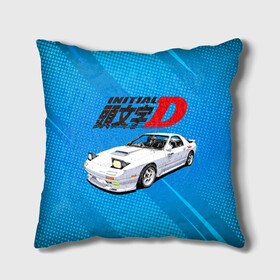 Подушка 3D с принтом INITIAL D. в Курске, наволочка – 100% полиэстер, наполнитель – холлофайбер (легкий наполнитель, не вызывает аллергию). | состоит из подушки и наволочки. Наволочка на молнии, легко снимается для стирки | initial d | аниме | гонки | инициал ди | король дрифта | уличные гонки | фильм