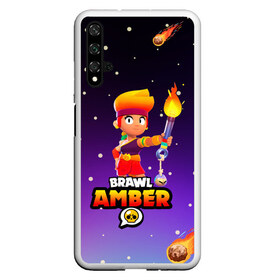 Чехол для Honor 20 с принтом BRAWL STARS AMBER в Курске, Силикон | Область печати: задняя сторона чехла, без боковых панелей | 8 bit | amber | brawl stars | colette | crow | gale | leon | max | mecha | mecha crow | mr.p | sally leon | shark | tara | virus 8 bit | werewolf leon | акула | амбер | берли | бравл старс | ворон | коллет | макс | оборотень