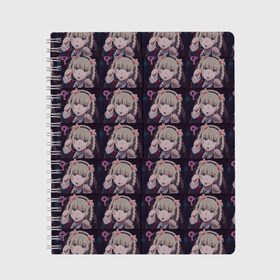 Тетрадь с принтом Кирари Момобами Неко в Курске, 100% бумага | 48 листов, плотность листов — 60 г/м2, плотность картонной обложки — 250 г/м2. Листы скреплены сбоку удобной пружинной спиралью. Уголки страниц и обложки скругленные. Цвет линий — светло-серый
 | Тематика изображения на принте: kakegurui | kirari momobami | безумный азарт | кирари | кирари момобами | коллаж | кошка | неко | ова | президент | спецвыпуск | ушки
