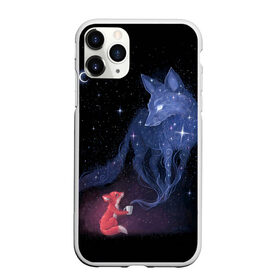 Чехол для iPhone 11 Pro Max матовый с принтом Лиса и ее дух в Курске, Силикон |  | fox | moon | stars | дух | звезды | лес | леса | лиса | лиса и лес | лисичка | лисичка в лесу | лисички в космосе | лисы | луна | небо | ночное небо | с лисами | темнота