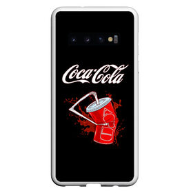 Чехол для Samsung Galaxy S10 с принтом Coca Cola в Курске, Силикон | Область печати: задняя сторона чехла, без боковых панелей | Тематика изображения на принте: coca cola | газировка | кола | лето | лимонад | свежесть | стакан
