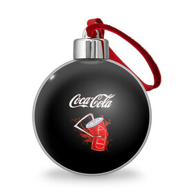 Ёлочный шар с принтом Coca Cola в Курске, Пластик | Диаметр: 77 мм | coca cola | газировка | кола | лето | лимонад | свежесть | стакан