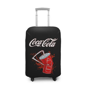 Чехол для чемодана 3D с принтом Coca Cola в Курске, 86% полиэфир, 14% спандекс | двустороннее нанесение принта, прорези для ручек и колес | coca cola | газировка | кола | лето | лимонад | свежесть | стакан